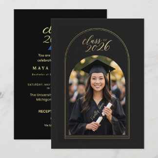 Invitation Customizable Graduate Celebration Invite | Elegant