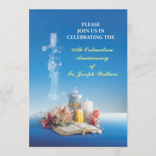 Invitation Customizable Year, Name 25th Ordination