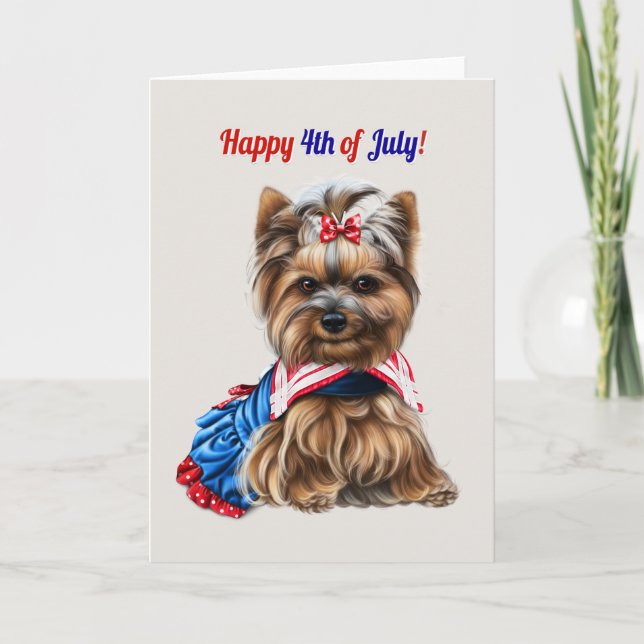 Invitation Cute 4 juillet Schnauzer Puppy (Devant)