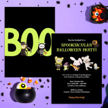 Cute Animal Kids Spooktacular Halloween Party