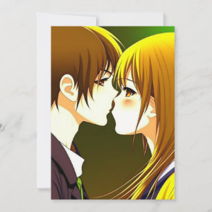 Invitation Cute Anime Couple Mariage