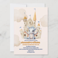 Cute Aquarelle Baby shower Dragon Bleu