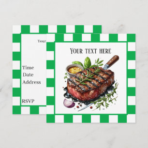 Invitation Cute BBQ Steak party