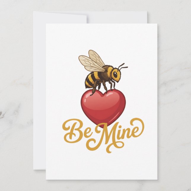 Invitation Cute Be Mine Honeycomb  (Devant)