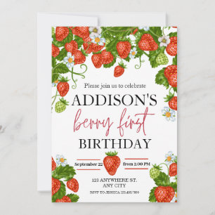 Invitation Cute Bleu Rouge Bleu Bleu Doux 1er anniversaire
