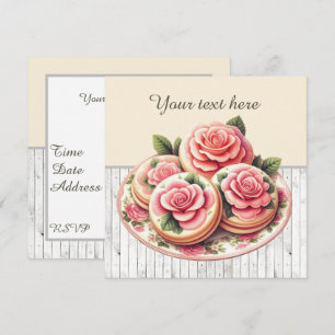 Invitation Cute boulangerie biscuit fête