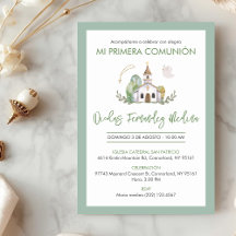 Cute Catholic Church Elegant Boy First Communion
