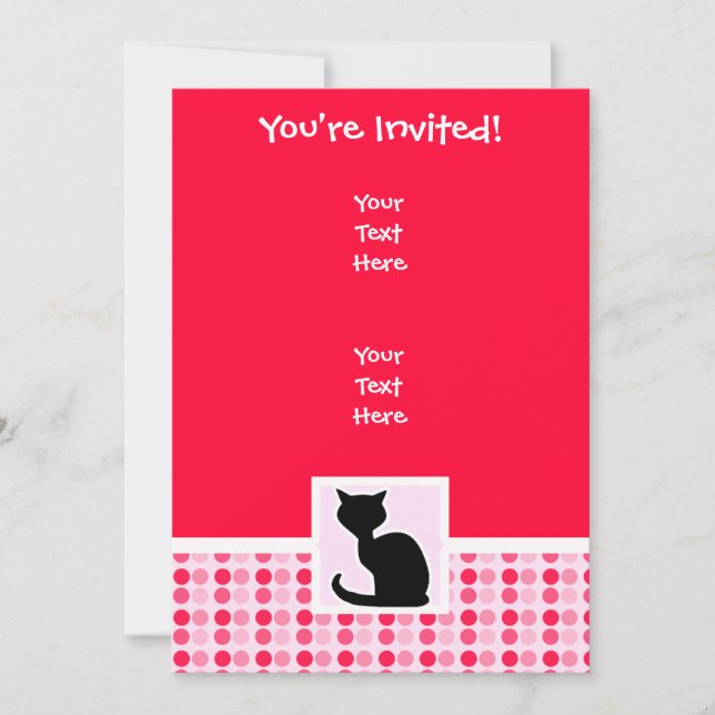 Invitation Cute chat (Devant)