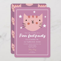 Cute Chat Rose Vert Anniversaire