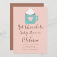 Cute Chocolat chaud Baby shower de la fille Feu de