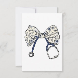 Invitation Cute Coquette Bow Coquette Bow Nurse Nurse