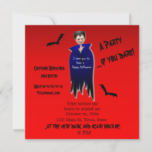 Invitation Cute Dracula Halloween