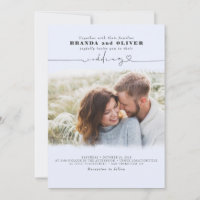 Cute Elegant Photo Overlay Dusty Blue Mariage