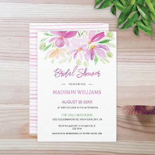 Invitation Cute été Floral Aquarelle Art
