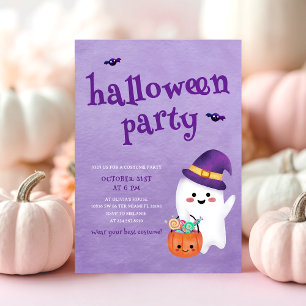 Invitation Cute fête Éffrayante Halloween Ghost