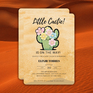 Invitation Cute Floral Little Cuctie Kawaii Baby shower