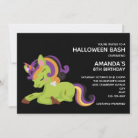 Cute Frankenstein Unicorn Halloween Anniversaire