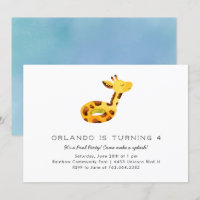 Cute Giraffe Floatie Pool fête d'anniversaire
