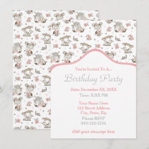 Invitation Cute Girls Lecture Livres Idées Cadeaux