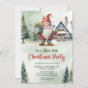 Invitation Cute gnome scandinave gigantesque style hiver