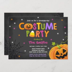 Invitation Cute Halloween Costume Party Spotacular