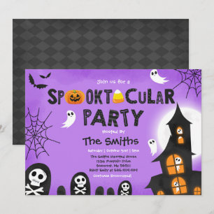 Invitation Cute Halloween Maison hantée Spooktaculaire