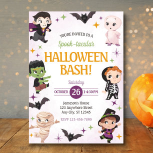 Invitation Cute Halloween Party Invitation,
