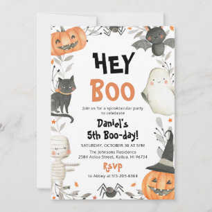 Invitation Cute Halloween Spooktacular Anniversaire Invitatio
