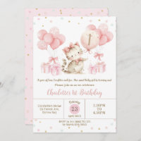 Cute Kitten Chat Ballons roses 1er 2e 3e anniversa