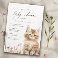 Cute Kitty Chat | Airy Floral Spring Baby shower