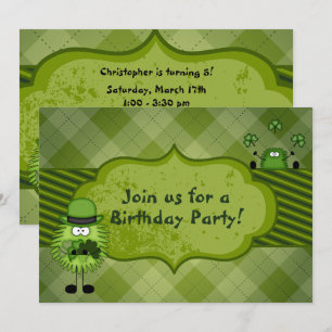 Invitation Cute Leprechauns Irish St Patrick's Day Anniversai