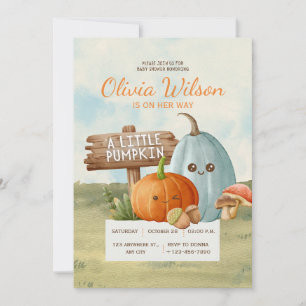 Invitation Cute Little Boo Halloween Citrouille Baby Shower
