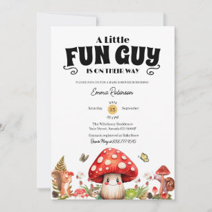 Invitation Cute Little Fun Guy Baby shower d'escargot d'autom