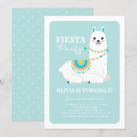Cute Llama avec Pom Poms Blue Fiesta Anniversaire
