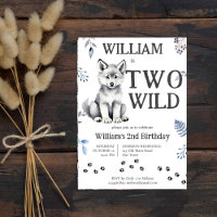 Cute loup petit deux bois sauvages fête d'annivers