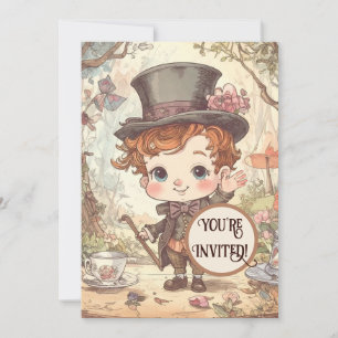 Invitation Cute Mad Hatter Whimsland Wonderland Art