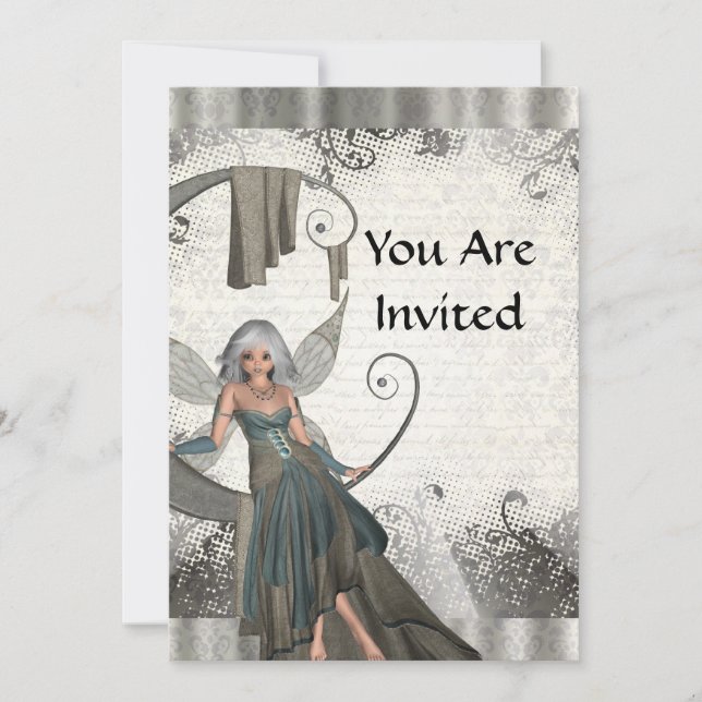 Invitation Cute manga fairy (Devant)