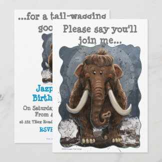 Invitation Cute Mastodon