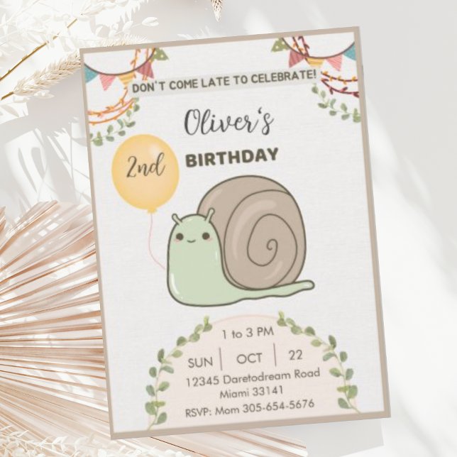 Invitation Cute Neutre Aigle Beige Anniversaire Fête Invitati (Créateur téléchargé)