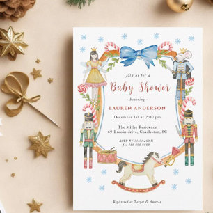 Invitation Cute Notte soldats Baby shower de Noël