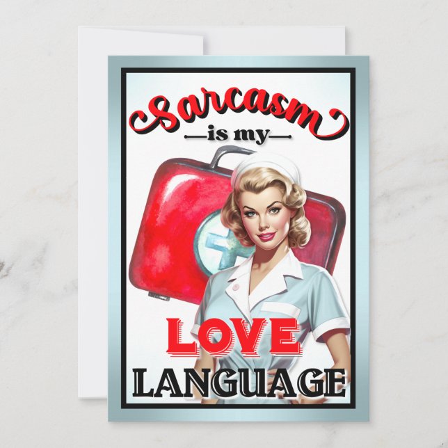 Invitation Cute Nurse Pinup_ Love (Devant)