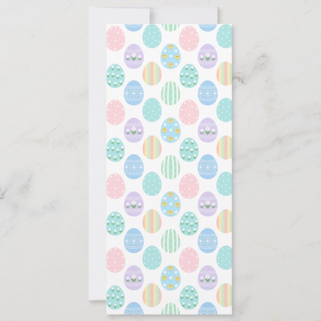 Invitation Cute Pastel Easter Eggs Pattern  (Devant)