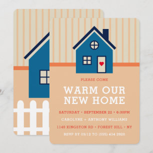 Invitation Cute Petite Maison Fête du réchauffement du foye
