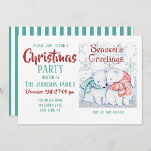 Invitation Cute Polar Bears
