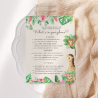 Cute Safari Animaux Baby shower Téléphone Game Car