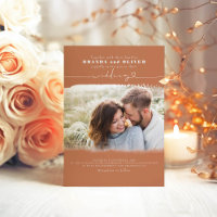 Cute Script Terracotta Photo Overlay Mariage