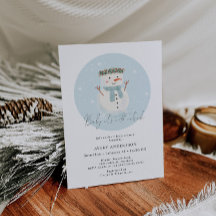 Cute Snowman Baby Il fait froid dehors Baby shower