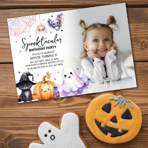 Invitation Cute Spooktacular Photo Anniversaire