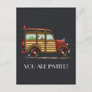 Invitation Cute surf Woody