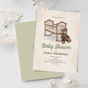 Invitation Cute Vintage Nursery Baby shower personnalisé